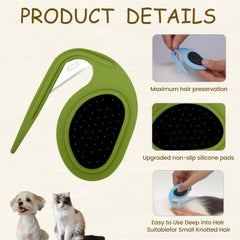 YTaraHub knotting comb set after use shows smoother coat