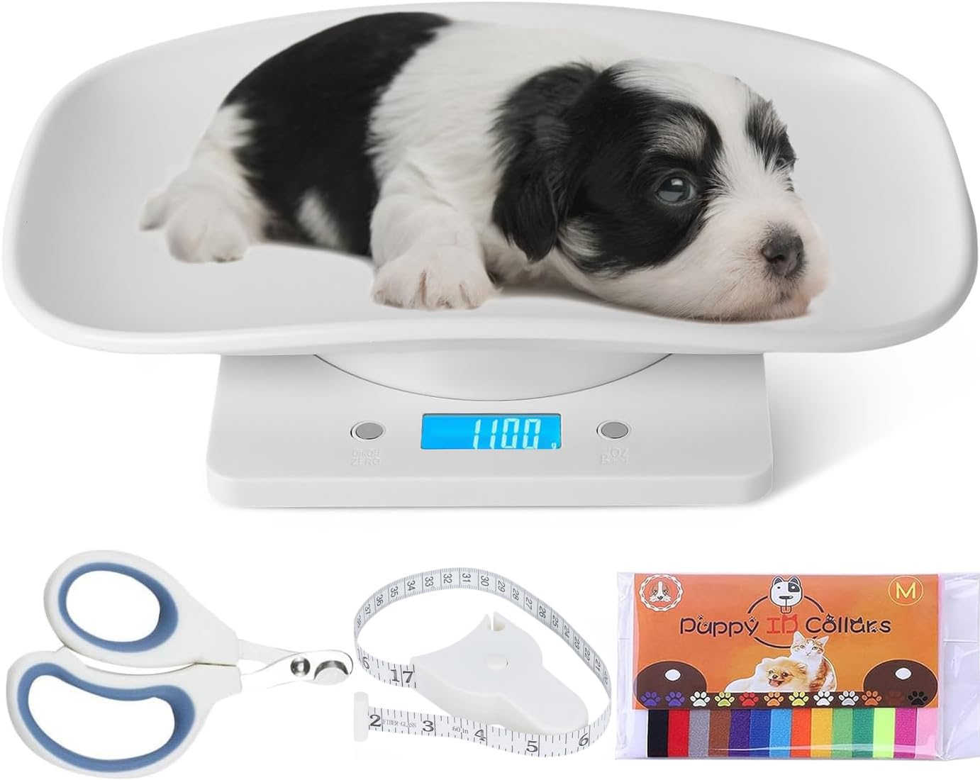 YTCYKJ digital pet scale with tray view for small-pet weighing.