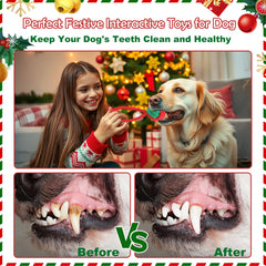 Yteseery 8-pack Christmas dog toys packaging image.