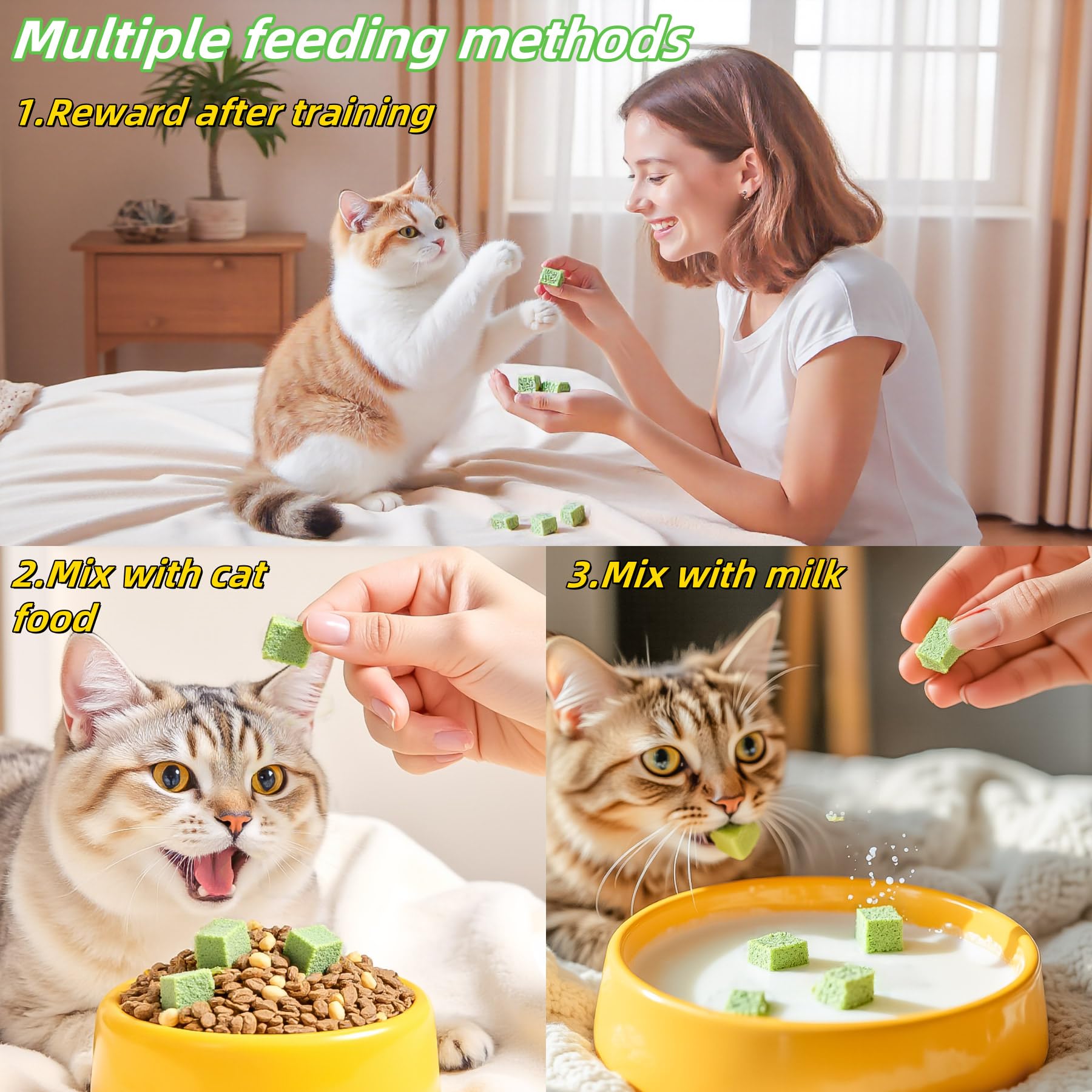 YTSKJ cat grass treat hairball removal support through fiber