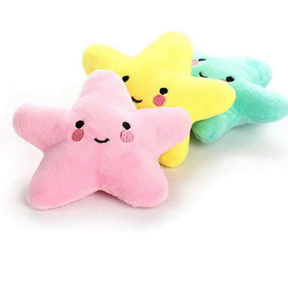Ytuomzi Star plush dog toy with squeaker for interactive fetch and chew play.