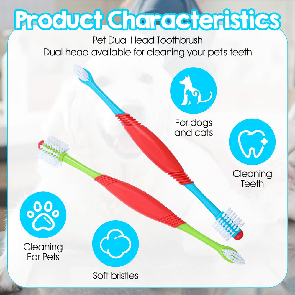 Yuanan 360-degree bristle dog brush blue reaches every corner for gentle plaque removal