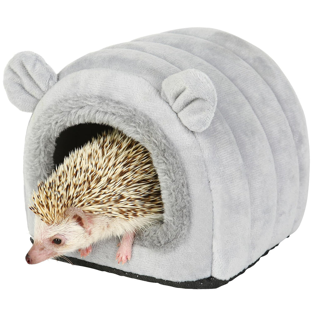 YUANST Hedgehog Bed Cave front view shows a sturdy, cozy hideaway for small pets.