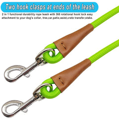 YUCFOREN heavy-duty rope with leather cover ensures durable everyday use.