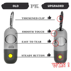 YUCHIYA dispenser with 15 bags shown in closeup view