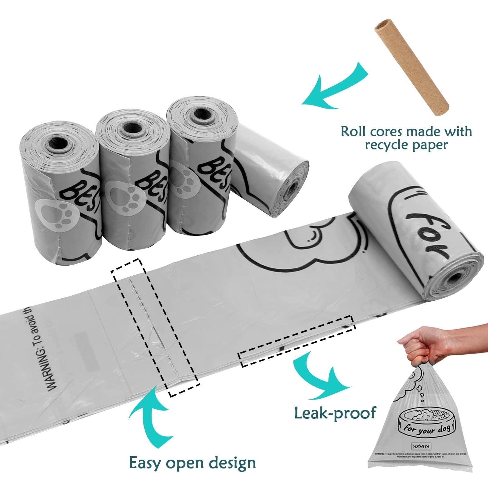 YUCHIYA lavender-scented bags in roll offer reinforced seams for reliable use.