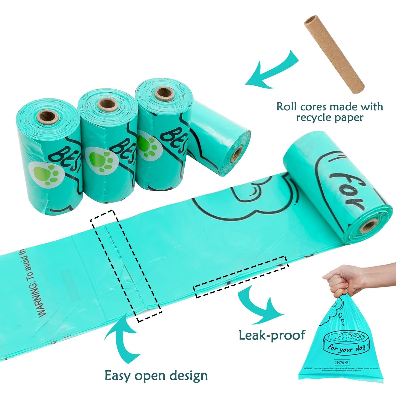 YUCHIYA one-handed tear design enables quick cleanup