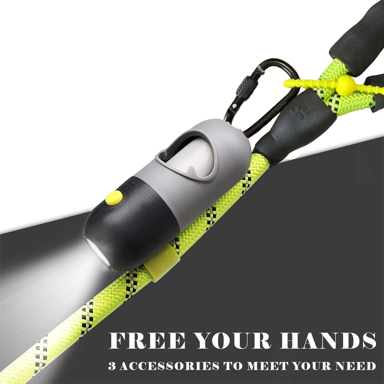 YUCHIYA upgraded hands-free leash clip keeps setup secure during strolls.
