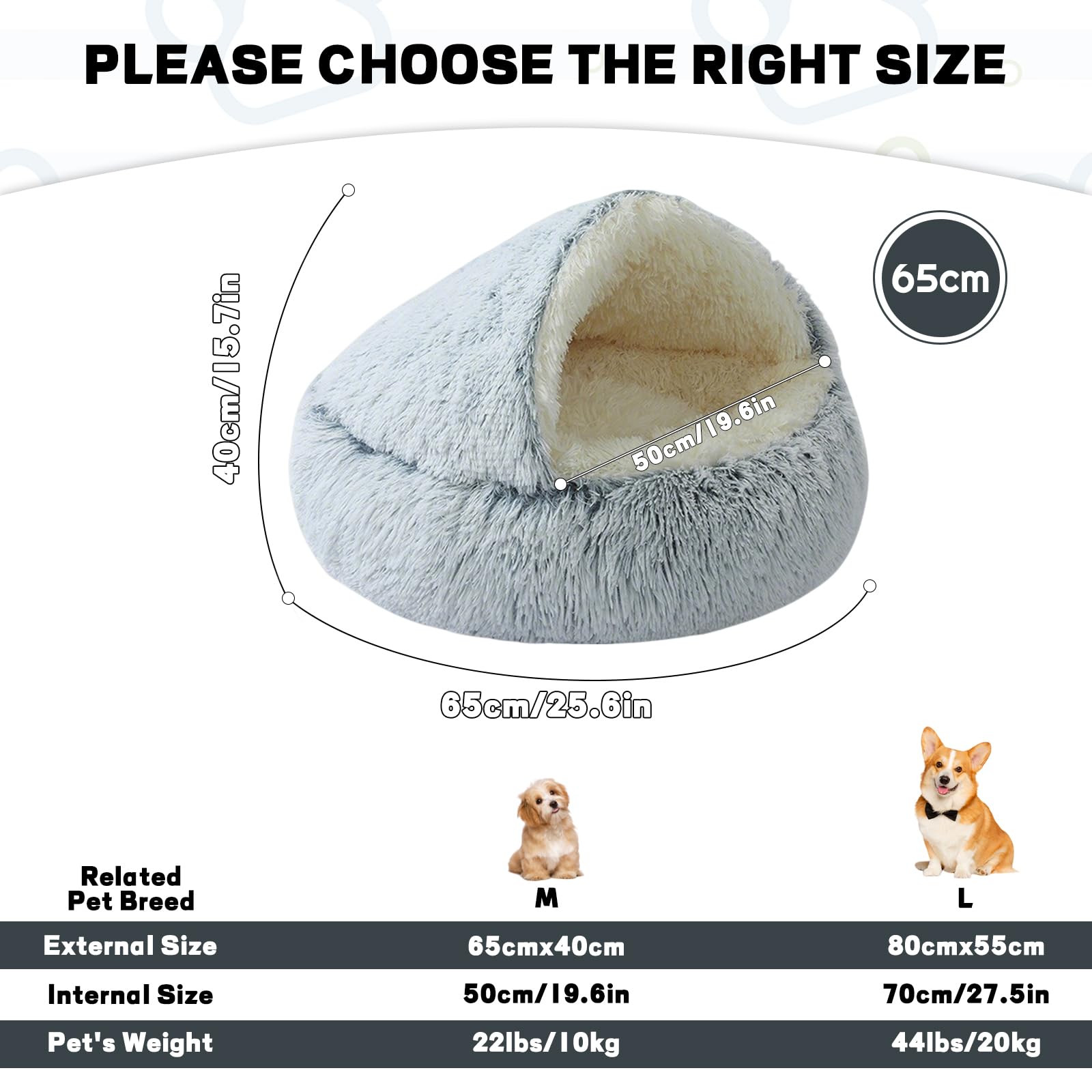 YUDANSI Calming Bed removable washable cover makes cleaning quick and easy.