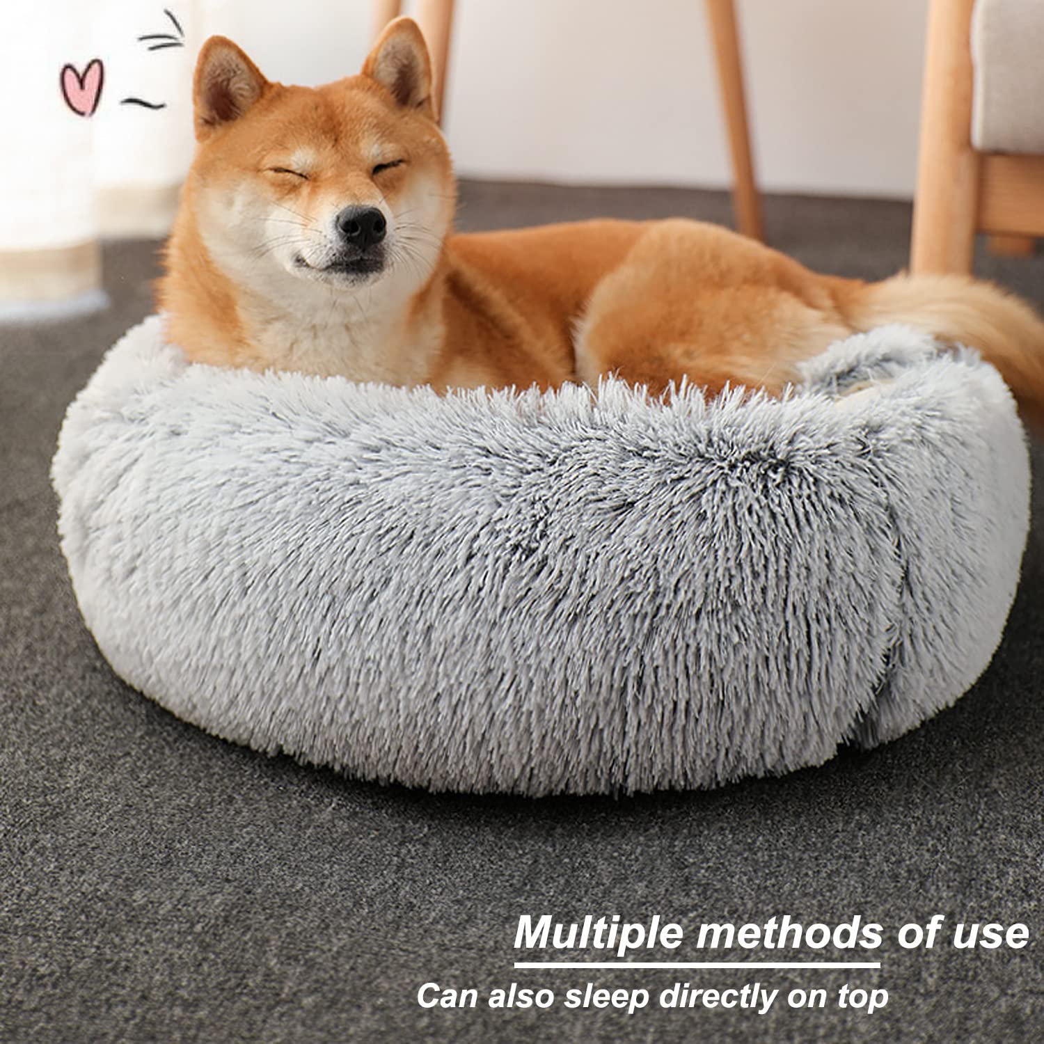YUDANSI thick-cover donut design gray creates a secure cave-like space for nesting.