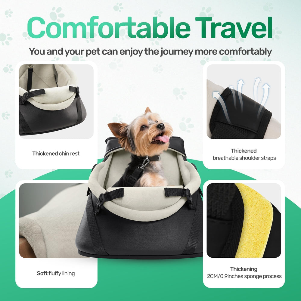 YUDODO adjustable back strap and safety leash enhance pet security