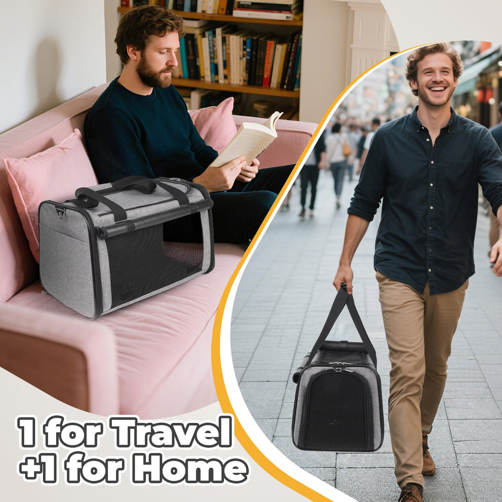 YUDODO cat carrier durable bottom plate ensures sturdy structure during travel.