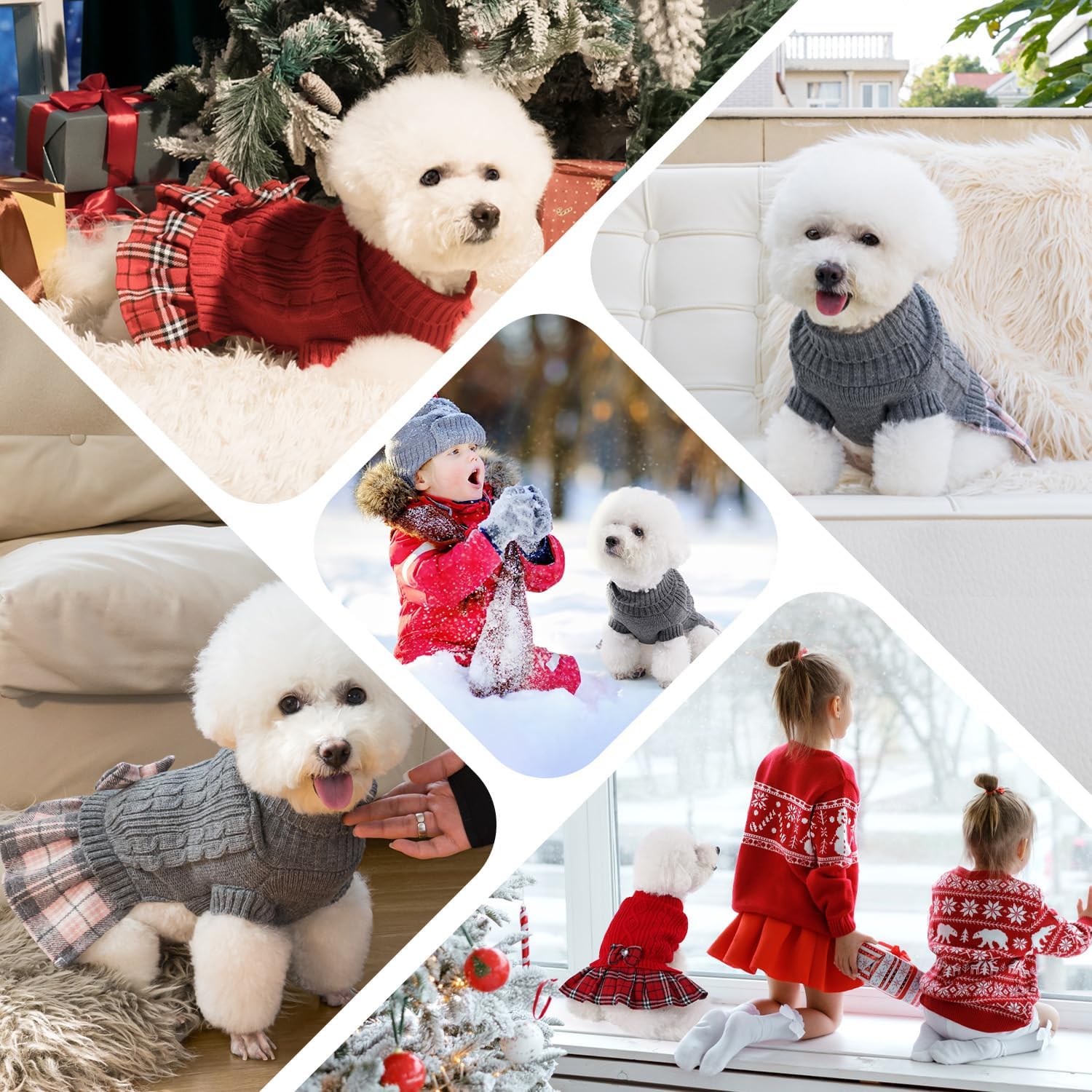 YUDODO dog sweater red turtleneck sleeveless design reduces restriction during play