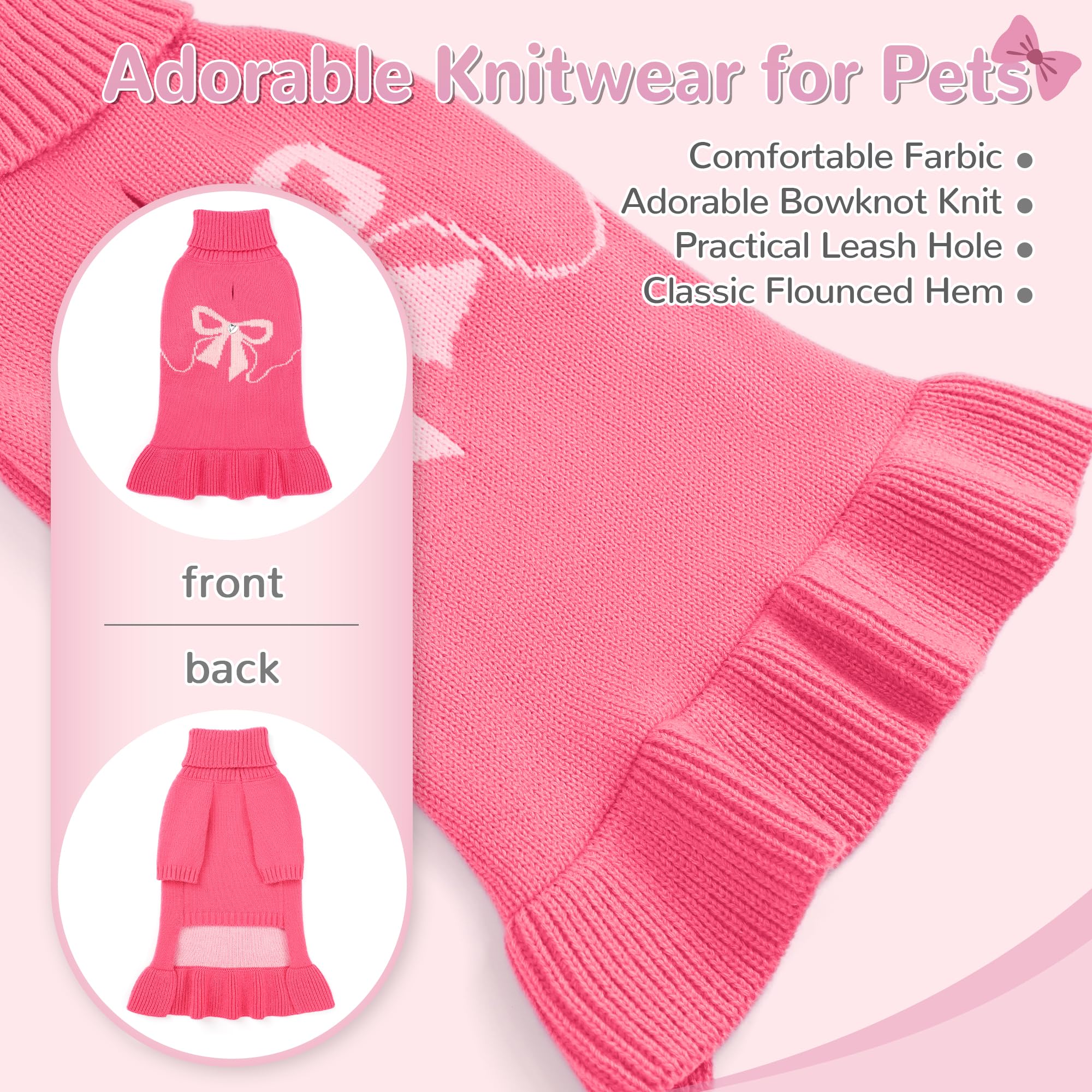 YUDODO dog turtleneck leash-hole design enables harness attachment during walks