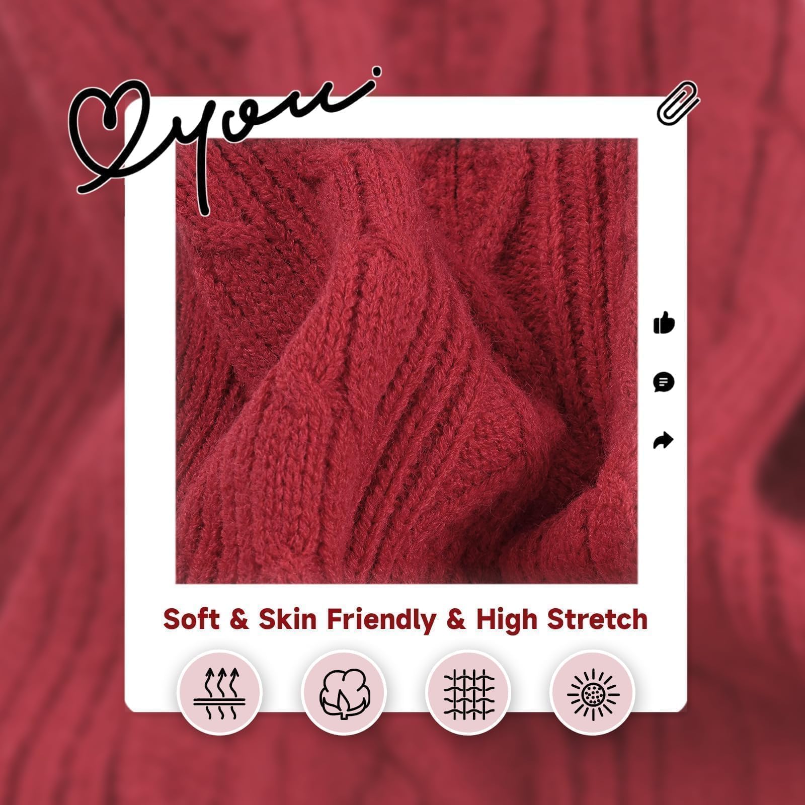 YUDODO easy-care-washable dog sweater ensures simple cleanup after adventures.
