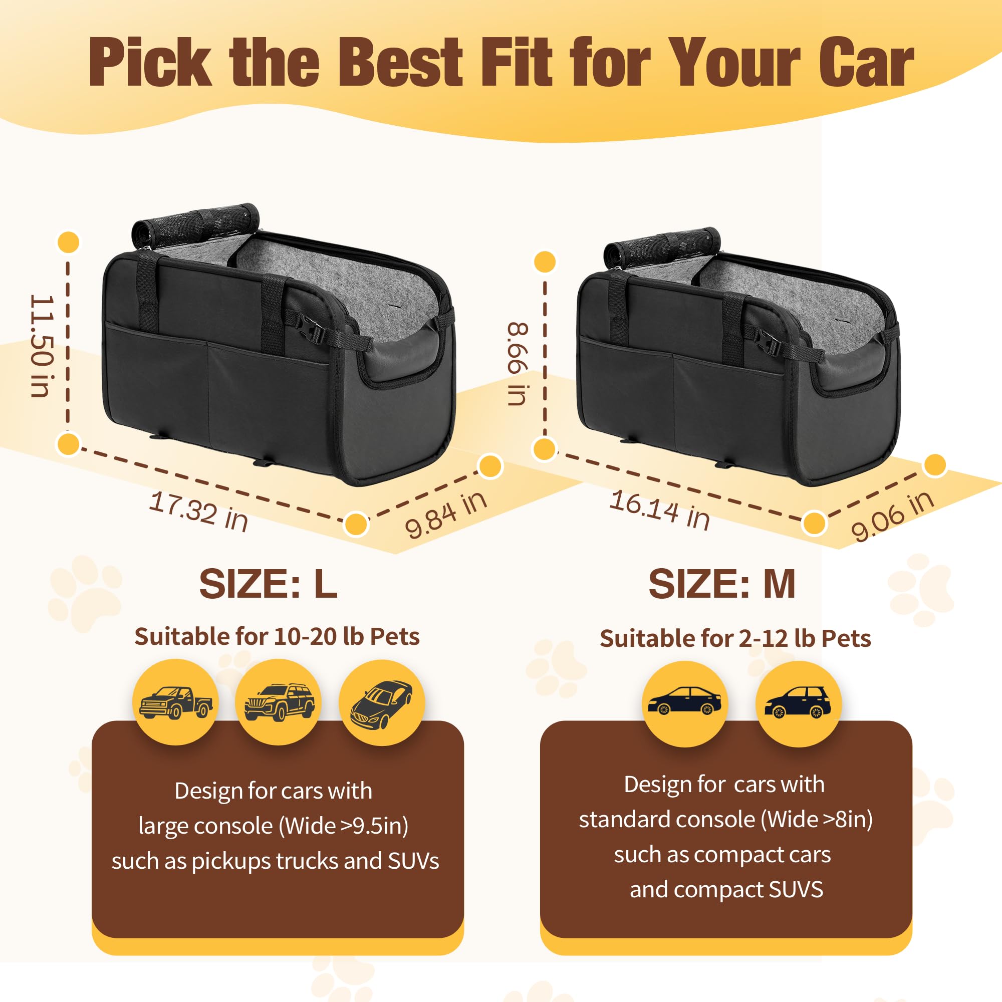 YUDODO large dog car seat safety rope headrest enhances security during journeys