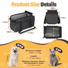 YUDODO large dog car seat side storage pockets keep keys and bags within reach