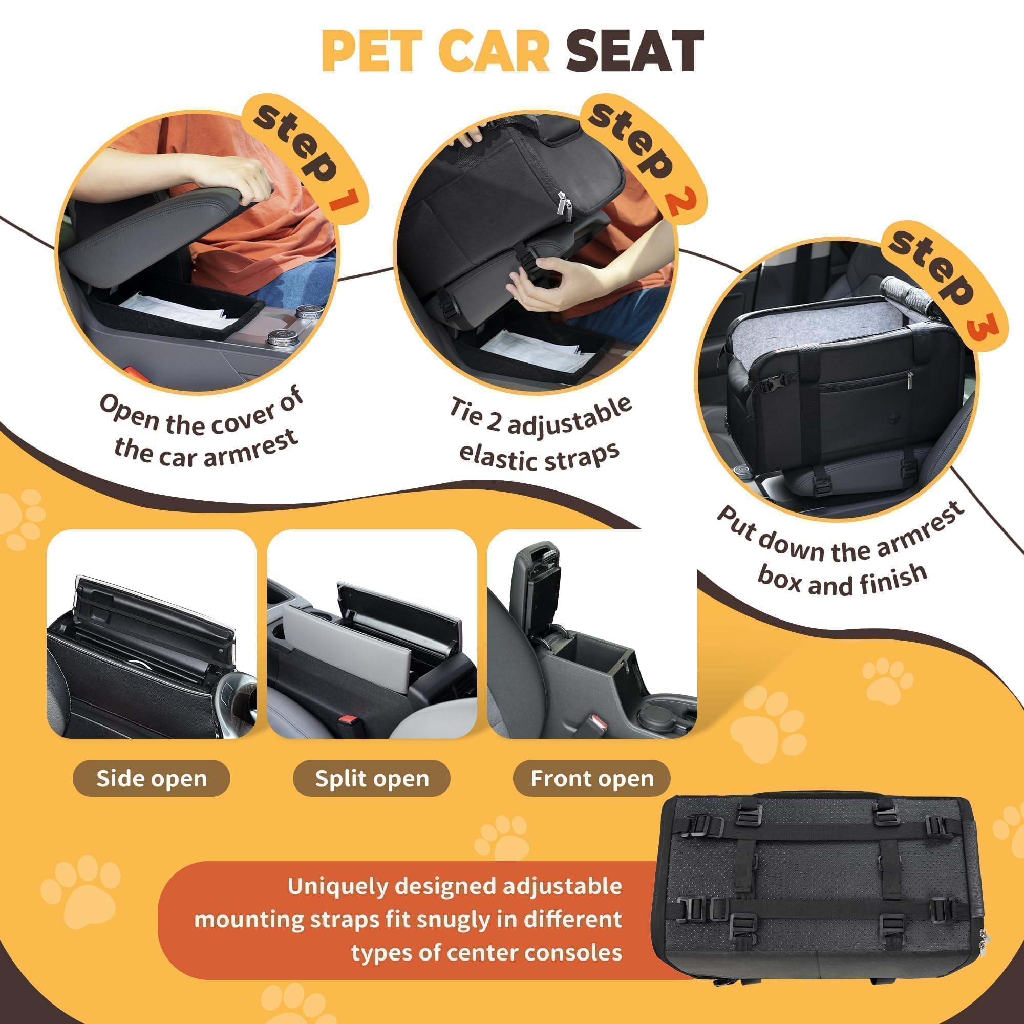 YUDODO large dog car seat waterproof bottom protects upholstery during travels