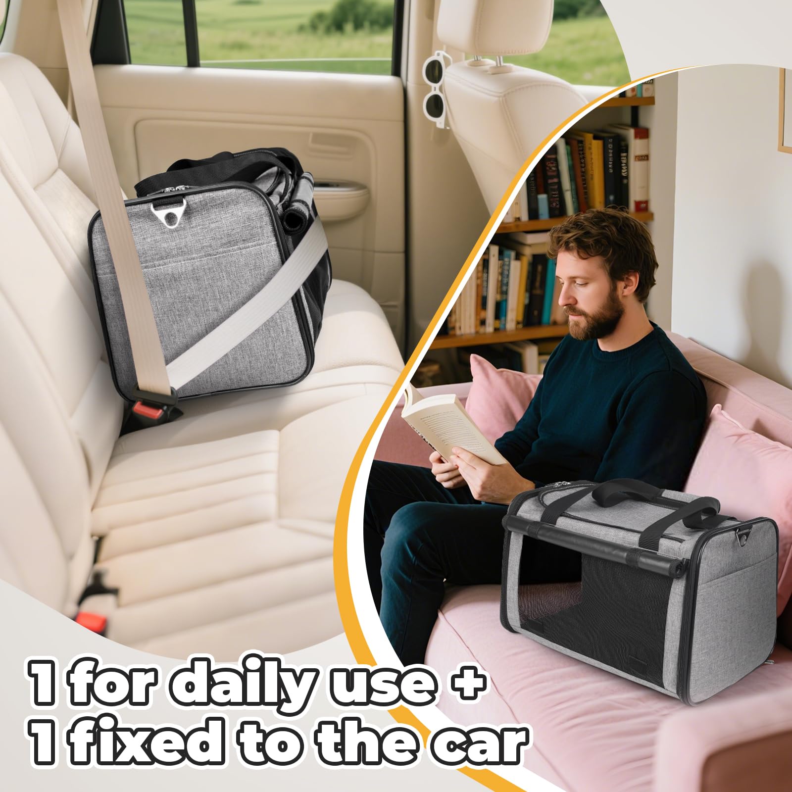 YUDODO lightproof cat carrier foldable design offers easy storage and portability.