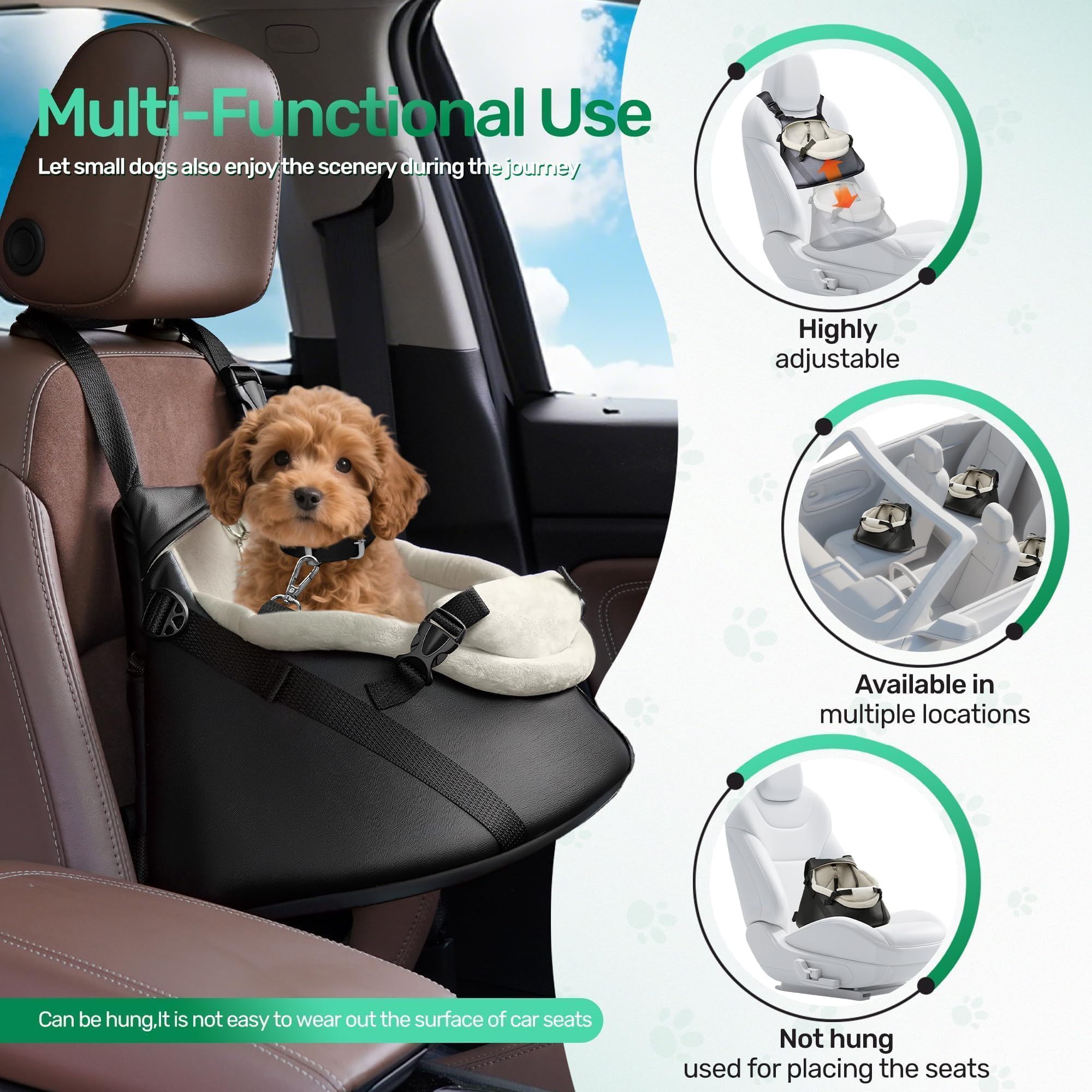 YUDODO luxury PU leather exterior resists dirt for easy cleaning