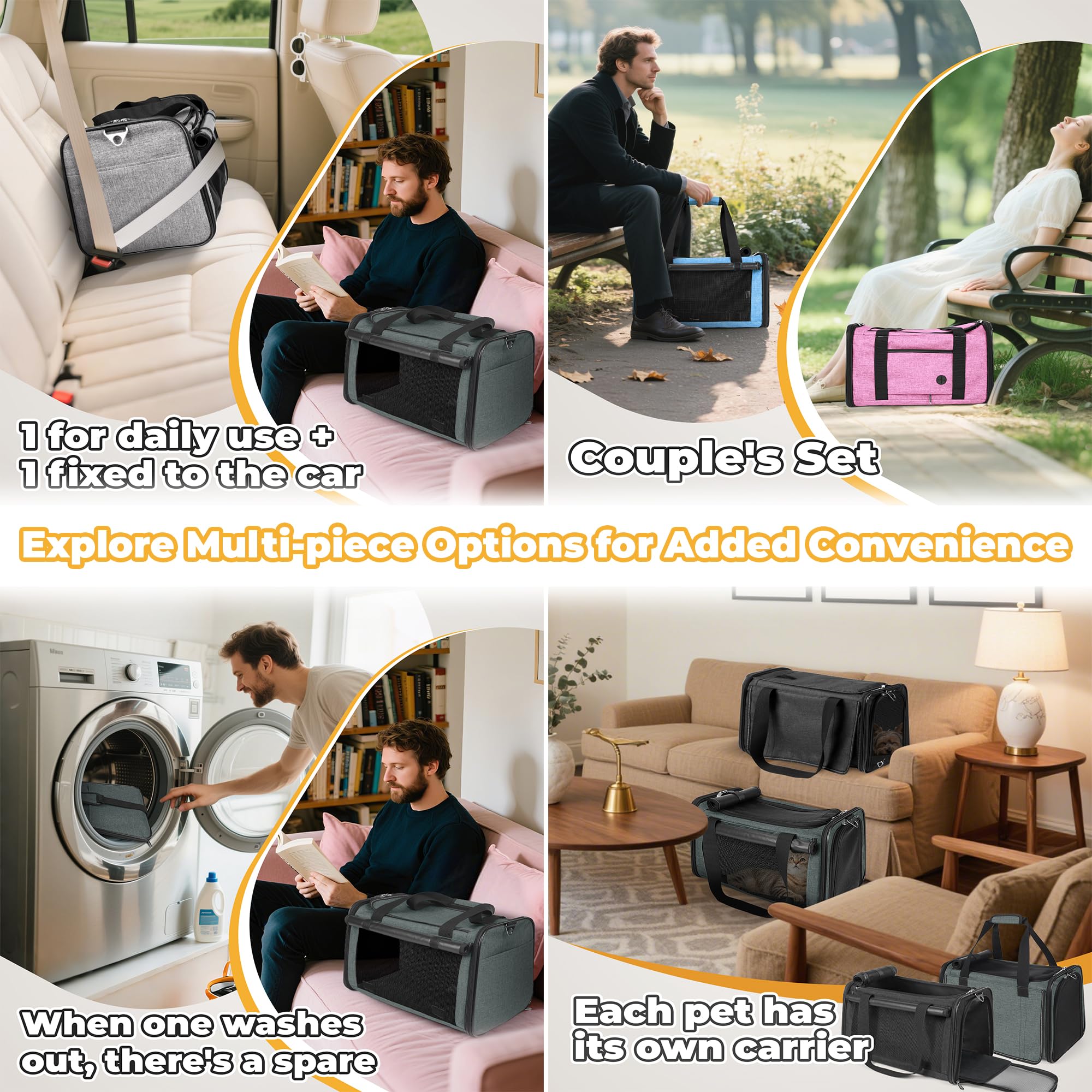 YUDODO padded handles illustrate comfortable hand and shoulder carrying options.