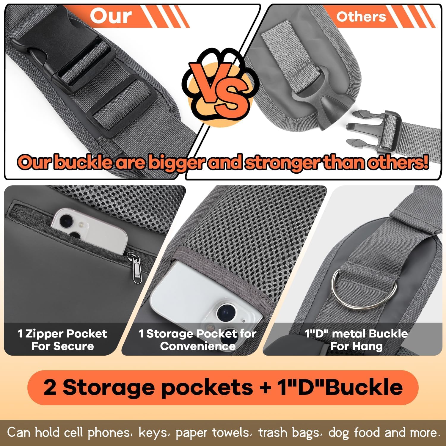 YUDODO adjustable strap and anti-slip buckle fit different heights securely.