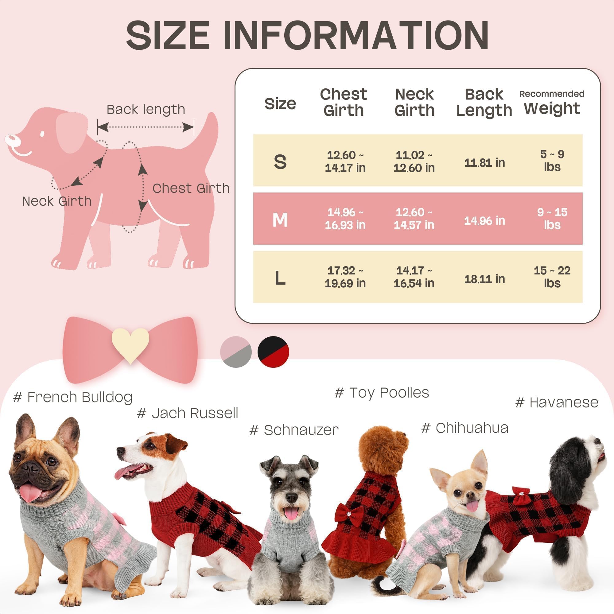 YUDODO puppy turtleneck pink sweater for a chic, warm look; keeps your puppy warm on cold days.