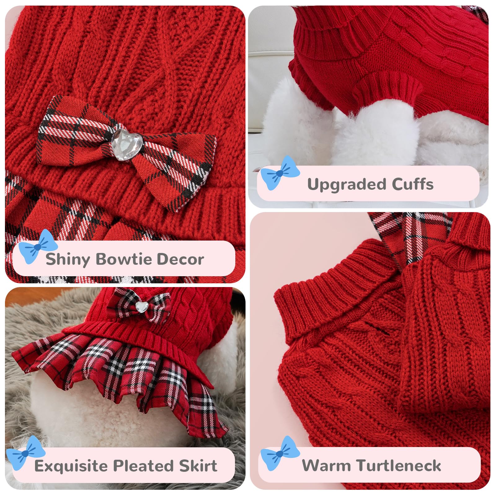 YUDODO small dog clothes with elastic sleeves for easy on/off.