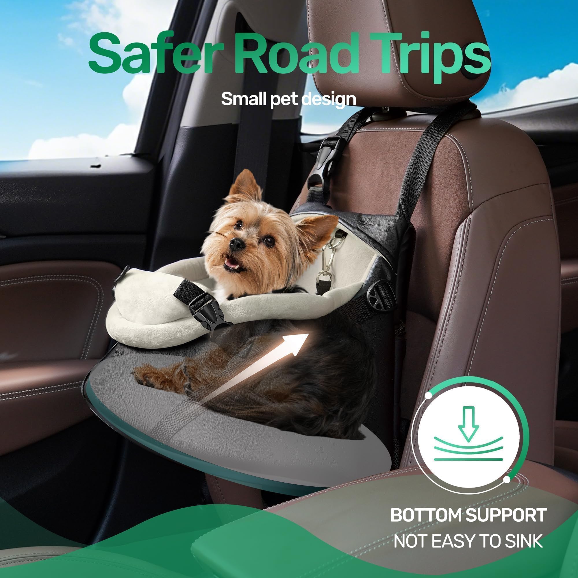 YUDODO soft plush interior cushions provide cozy comfort on trips