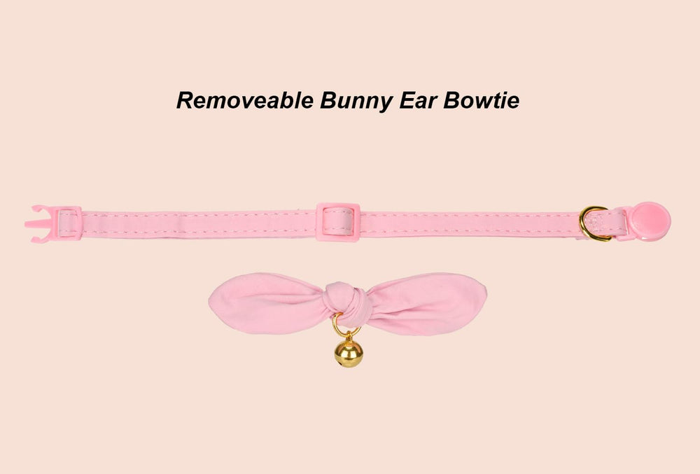 YUDOTE pink collar with bell closeup showing quick location benefit