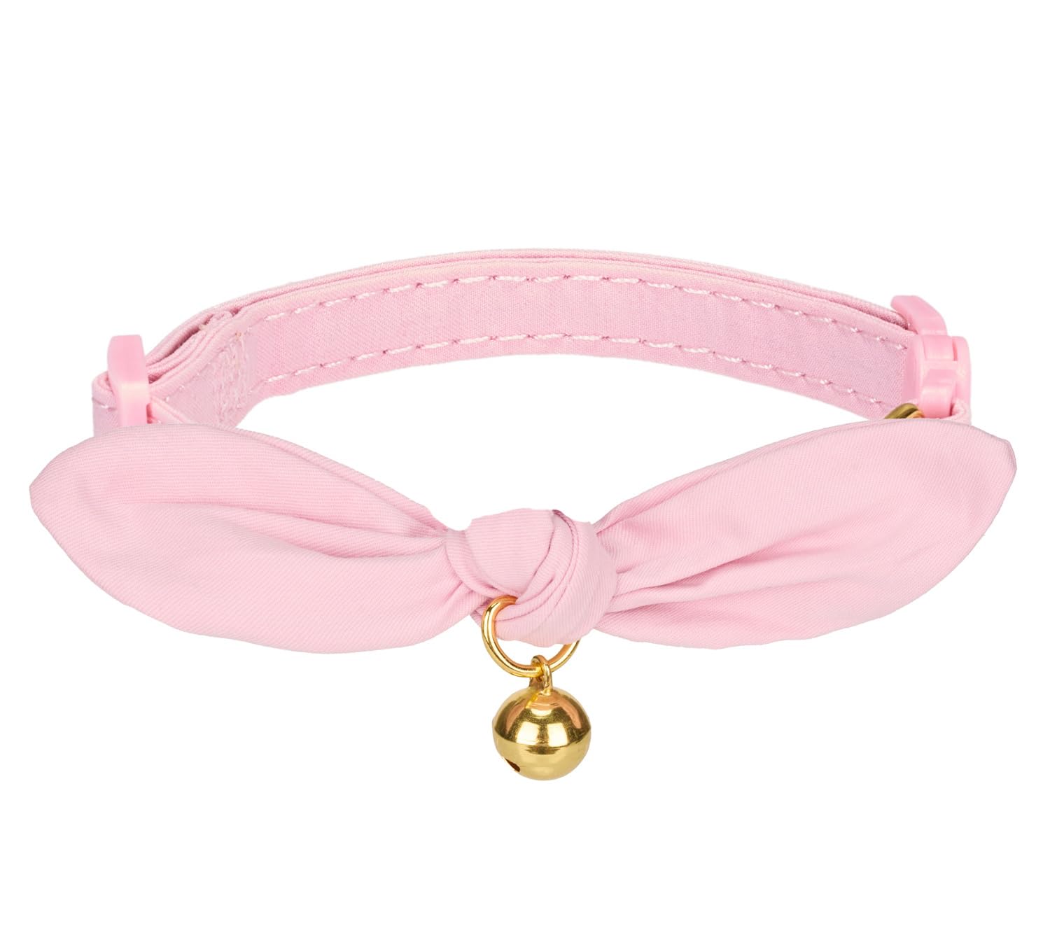 YUDOTE bunny ear collar pink bow detail on cat for cute photo moments