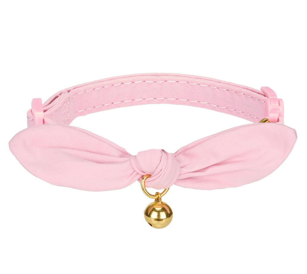 YUDOTE bunny ear collar pink bow detail on cat for cute photo moments