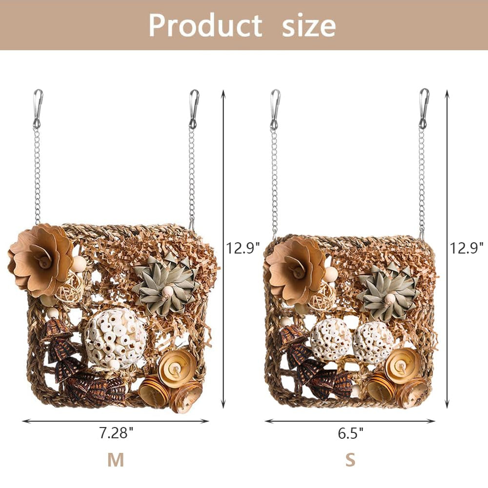 YUEMOOLIX wood-sea-grass-combo durable enrichment materials for birds