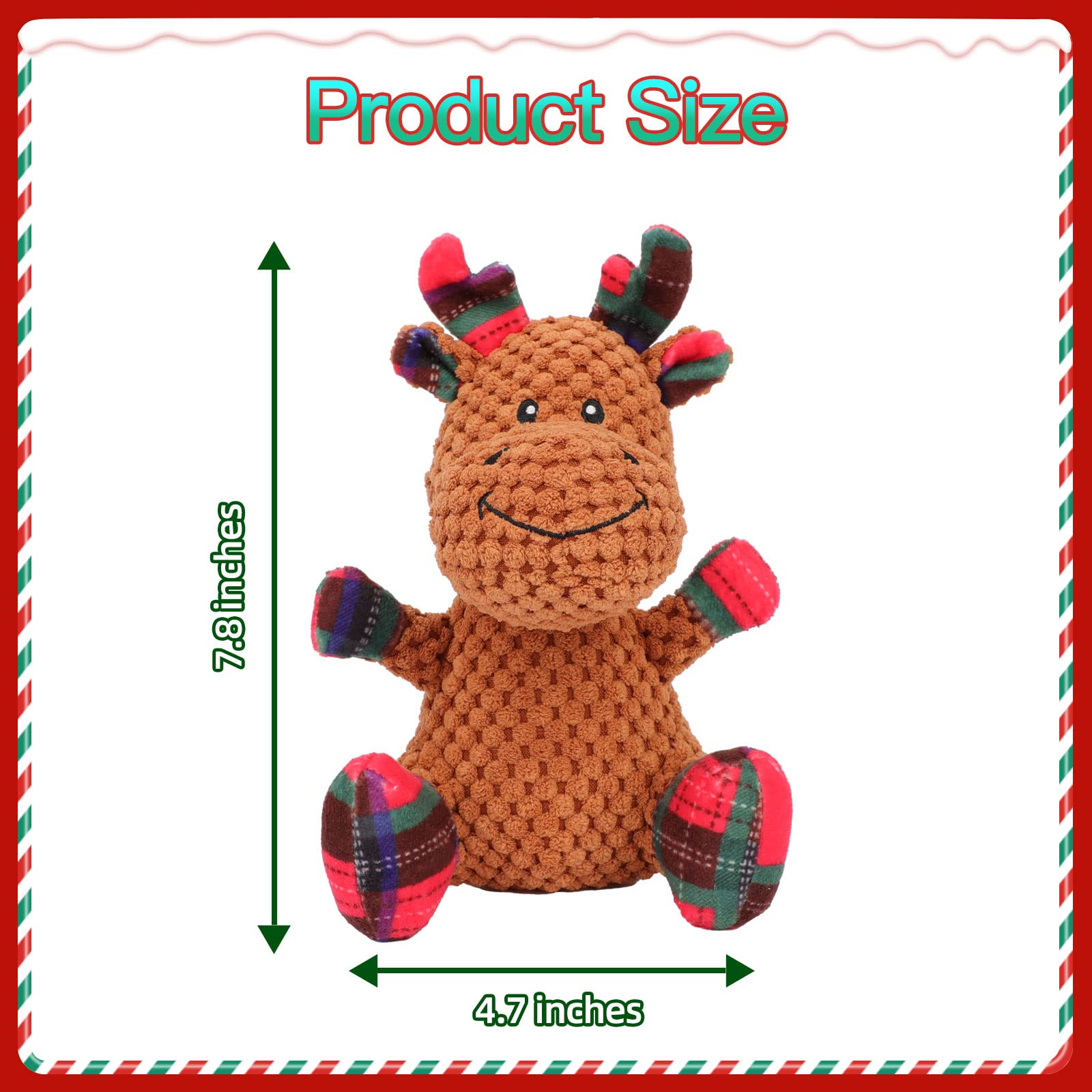 YUEPET Christmas dog squeaky toy Santa; cheerful holiday companion encourages interactive play.