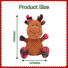 YUEPET Christmas dog squeaky toy Santa; cheerful holiday companion encourages interactive play.