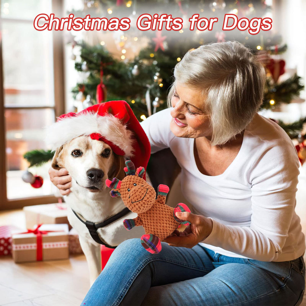 YUEPET Christmas gift dog toy; ideal for holidays and cute photo moments.