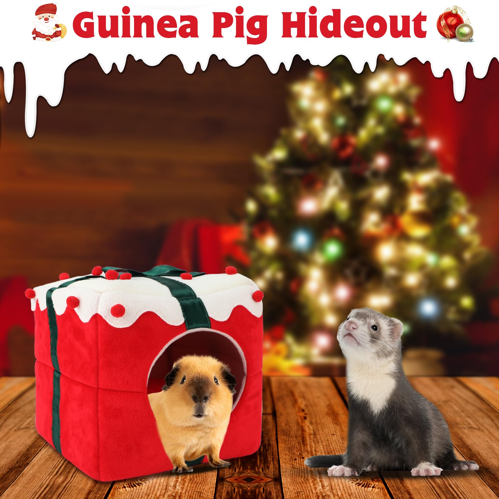 YUEPET Christmas-style gift design attracts curious pets for easy acceptance.