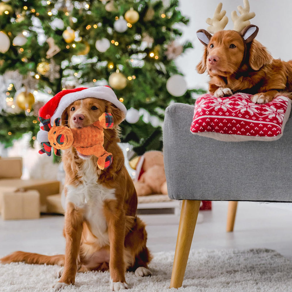 YUEPET christmas plush dog toy suitable for puppies and small to medium dogs