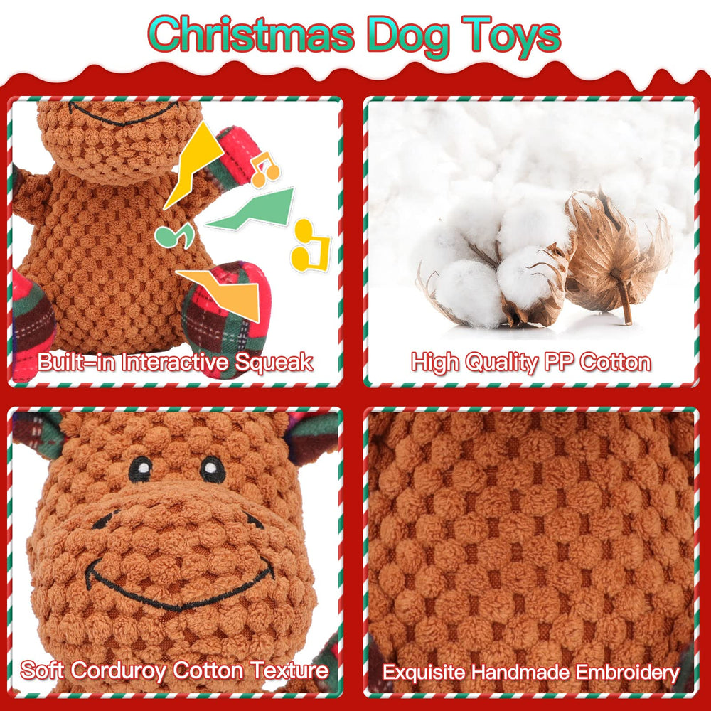 YUEPET dog toy squeak action; belly press triggers squeak for active play.