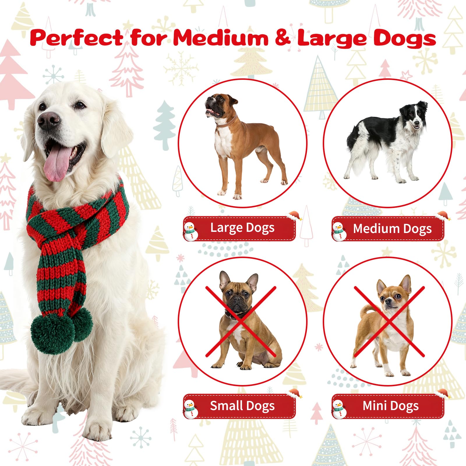 YUEPET easy to wear dog scarf showcased on a pet.