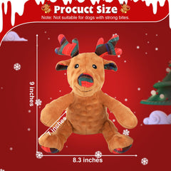 YUEPET plush reindeer dog toy with crinkle sounds for sensory engagement