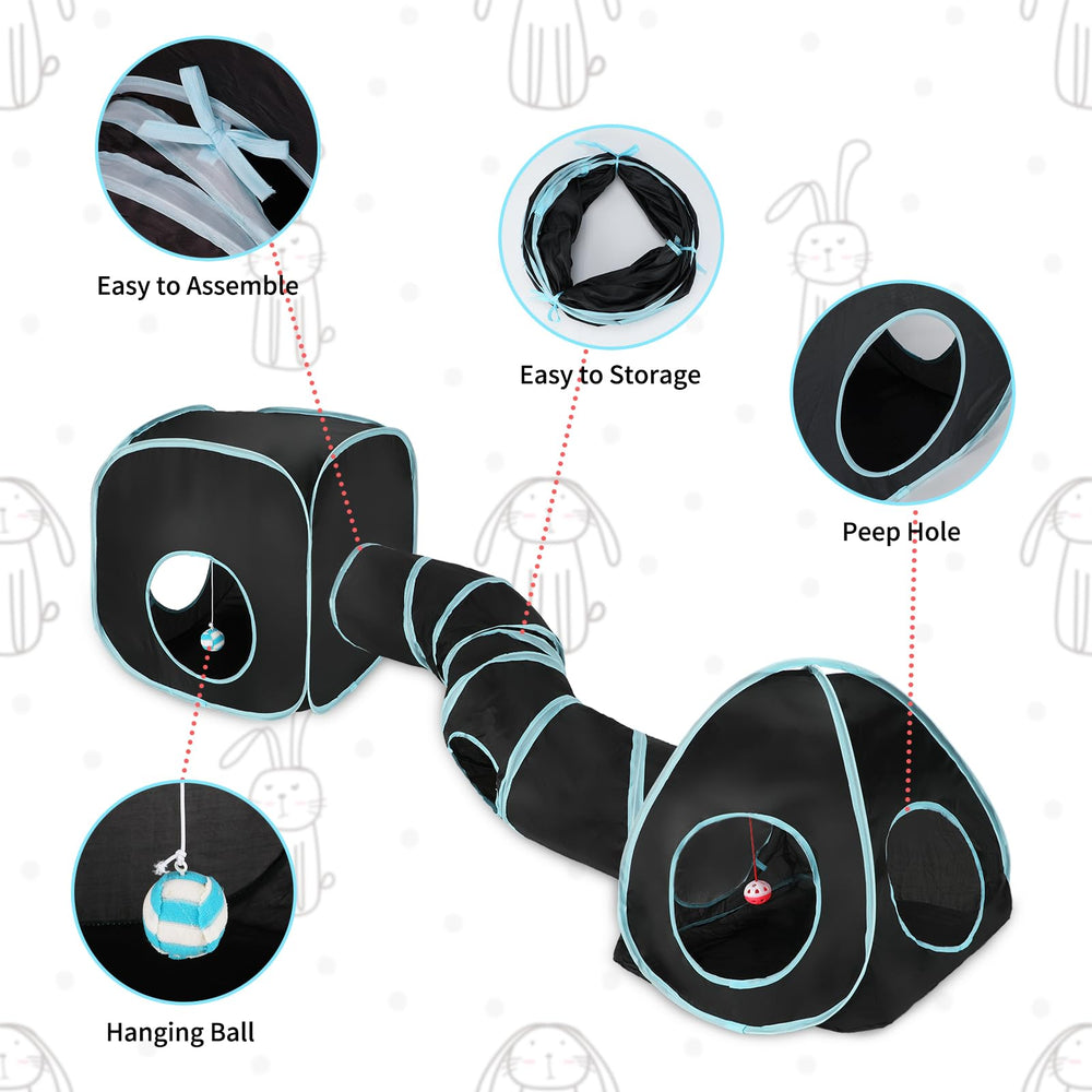 YUEPET rabbit tent 18-inch blue offers cozy hide-and-seek space.