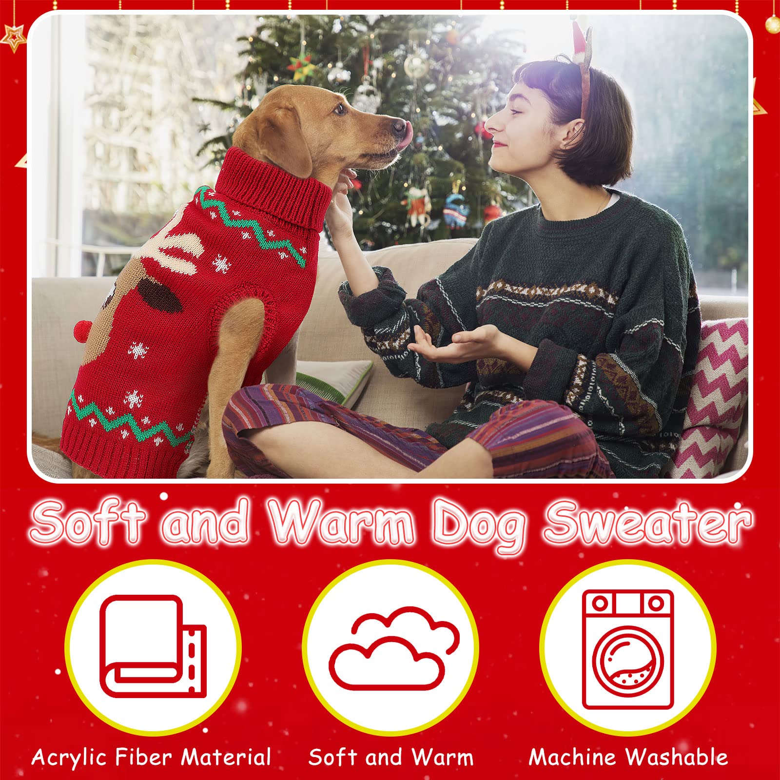 YUEPET stretchy turtleneck makes on/off simple for pets.