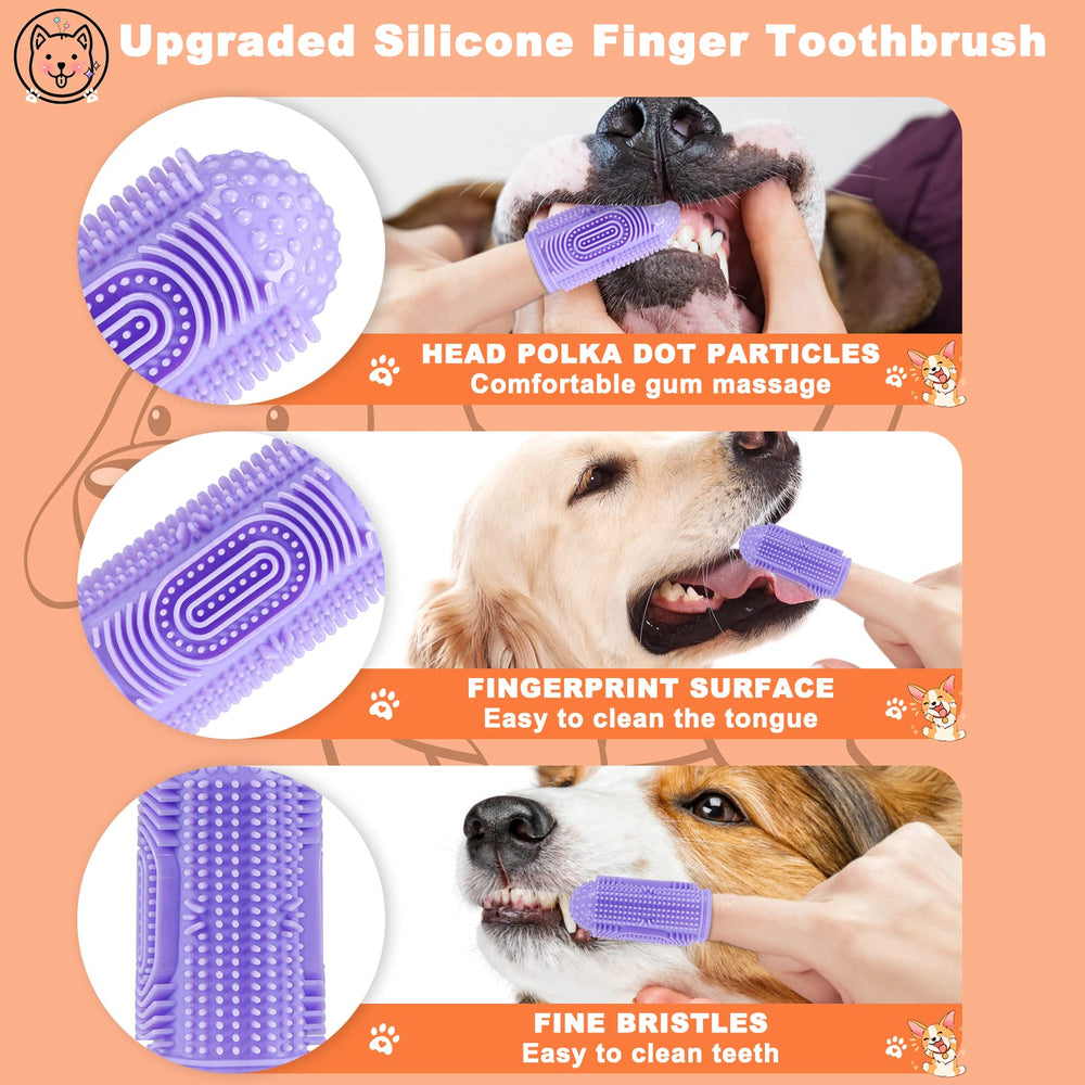 YUEYUEJIA finger brush close-up—gum-massaging silicone bristles for dental care.