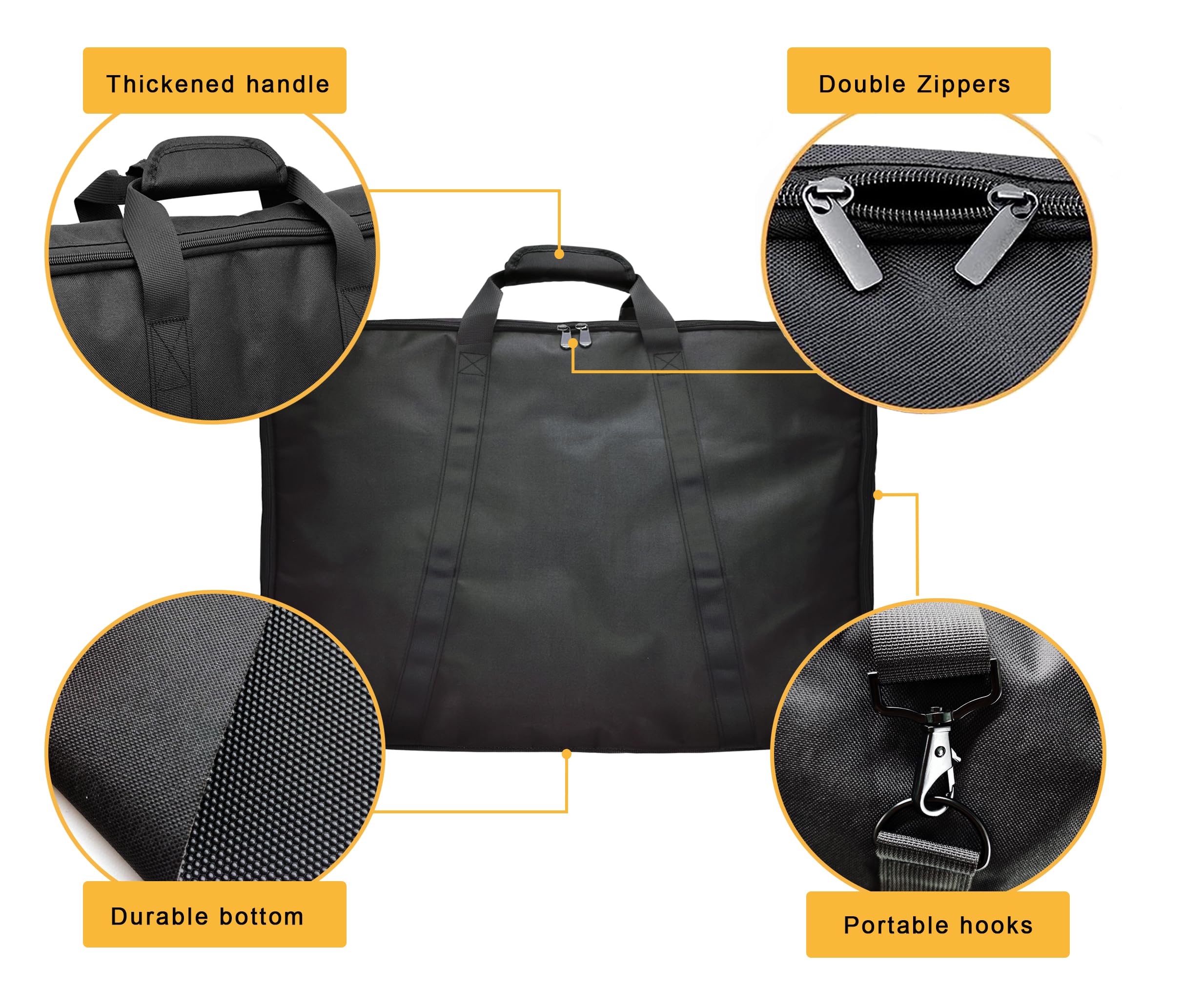YUFYIG 24in dog playpen storage bag side handles for easy extraction from storage