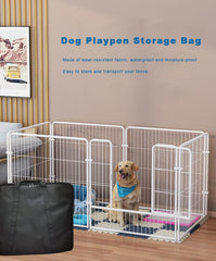 YUFYIG 45-inch dog playpen storage bag features a waterproof bottom for damp conditions