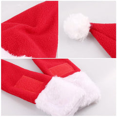 YUJUN cat Santa hat on cat, ready for Christmas party photos