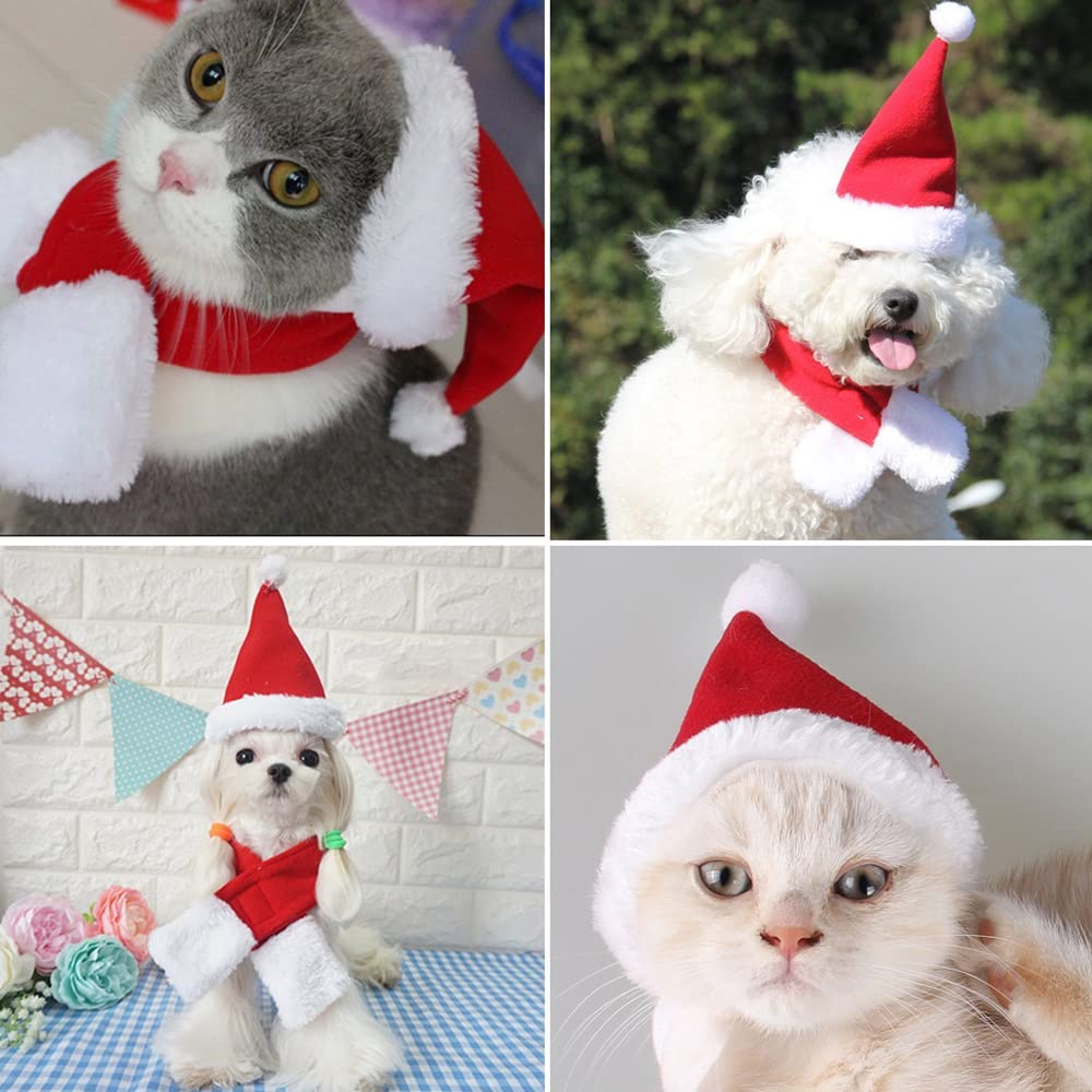 YUJUN cat Santa hat size guide image to verify fit