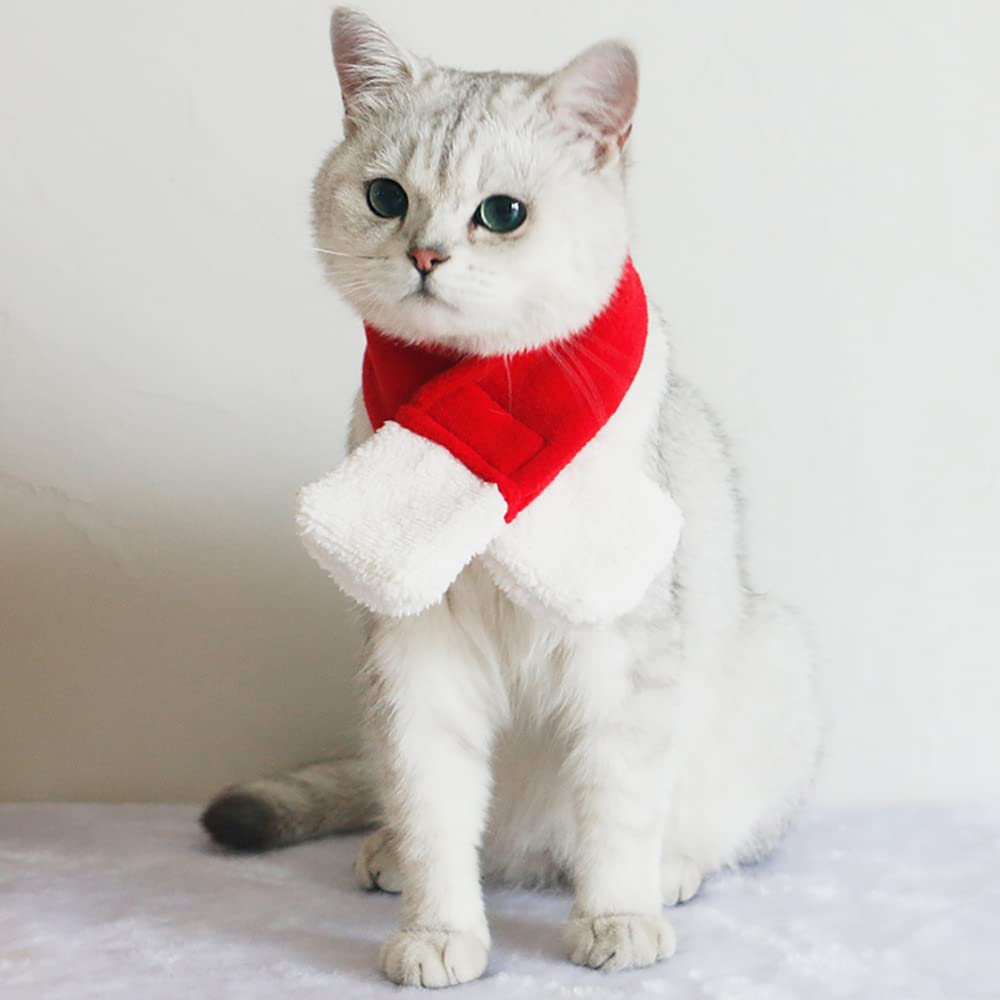 YUJUN cat Santa hat worn with scarf, easy to dress up for outfits