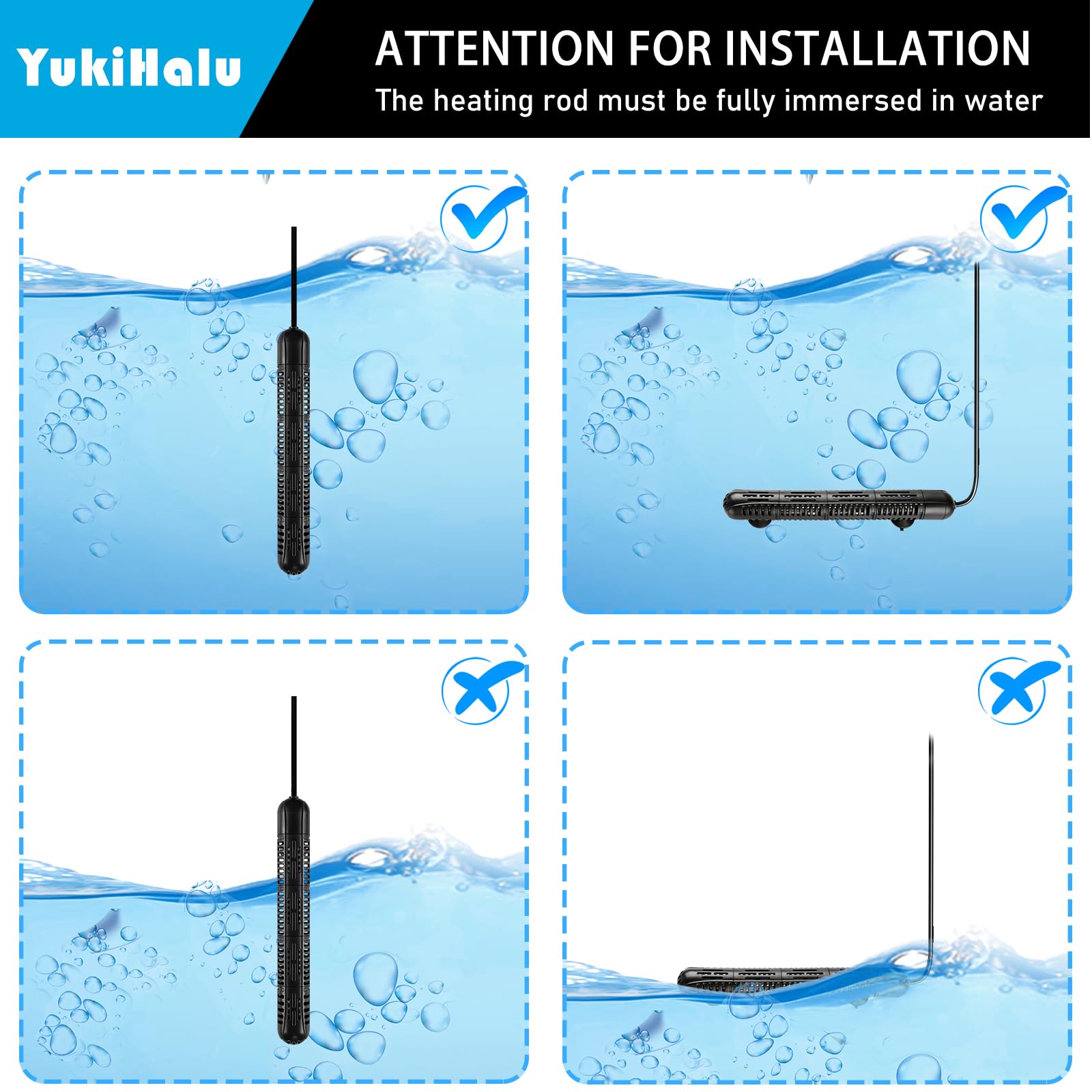 100W model suited for 10-20 gallon tanks